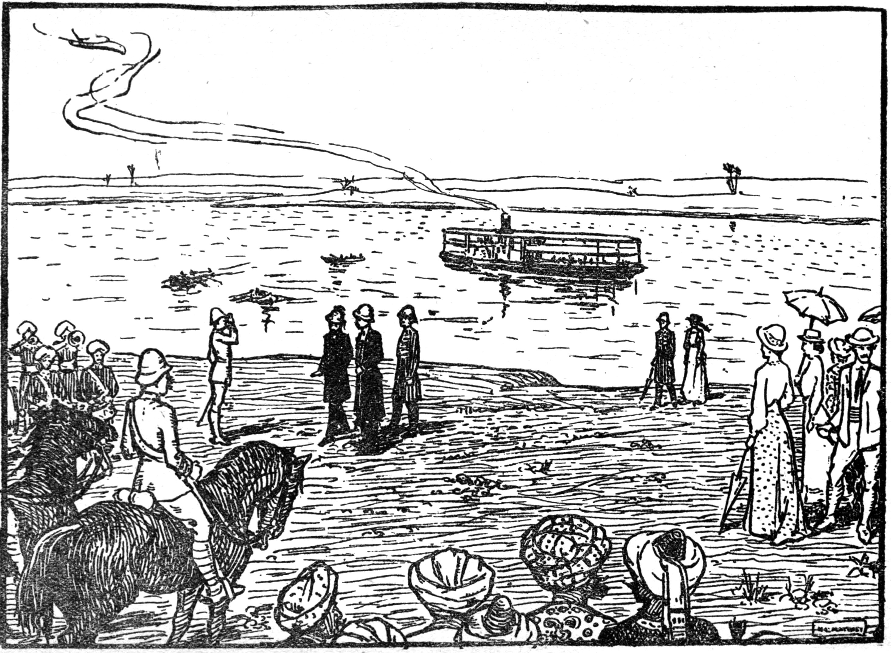 Viceroy landing at ghat