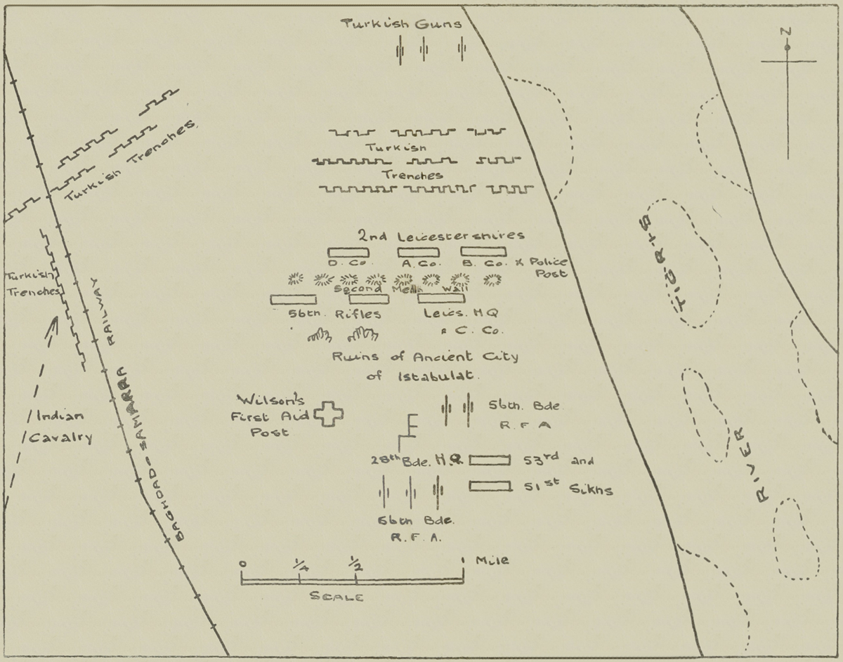 Battle of Istabulat Mounds the Position at Noon April 22nd